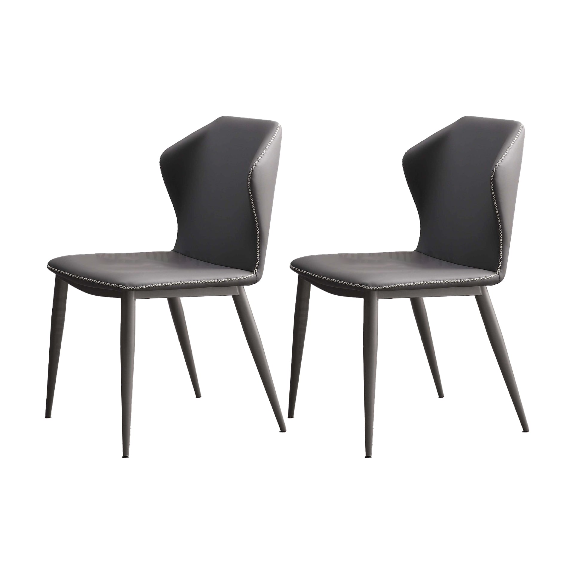 Contemporary Chair Dining Armless Chairs for Kitchen with Metal Legs