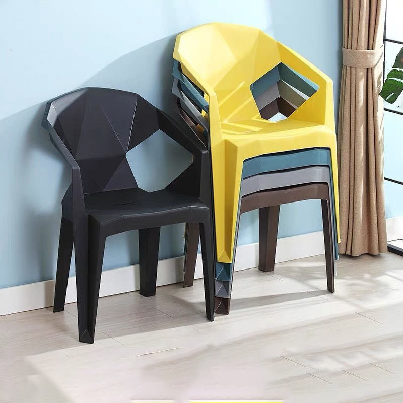 Contemporary Chairs Dining Arm Chair for Kitchen with Plastic Legs