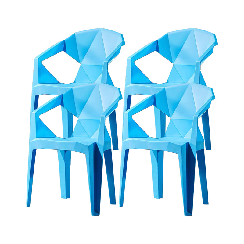 Contemporary Chairs Dining Arm Chair for Kitchen with Plastic Legs