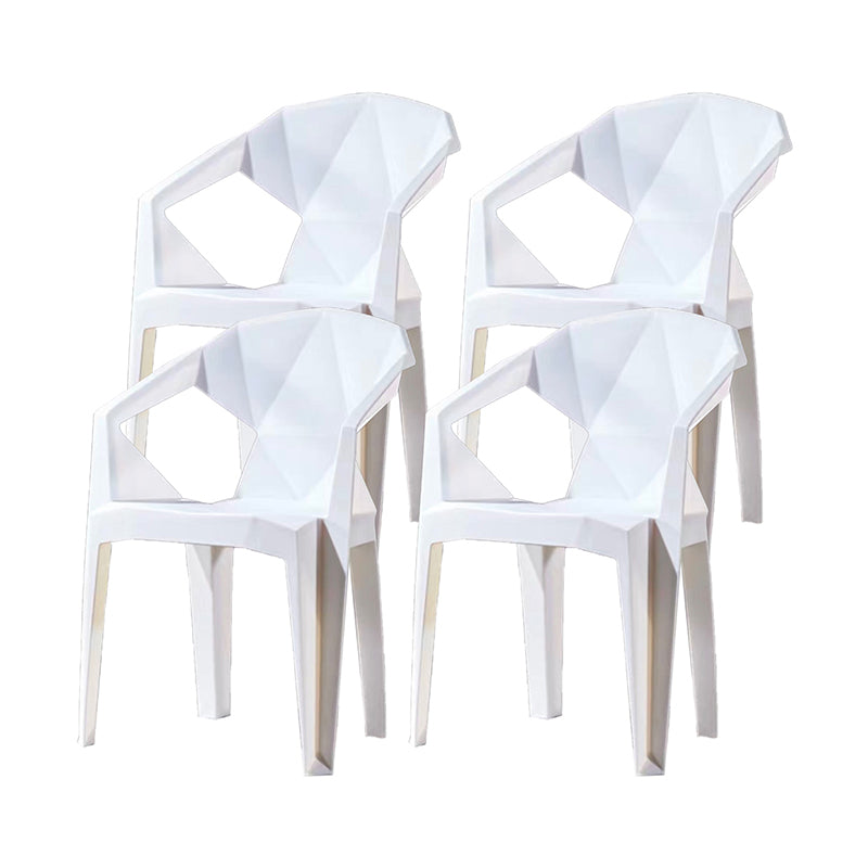 Contemporary Chairs Dining Arm Chair for Kitchen with Plastic Legs