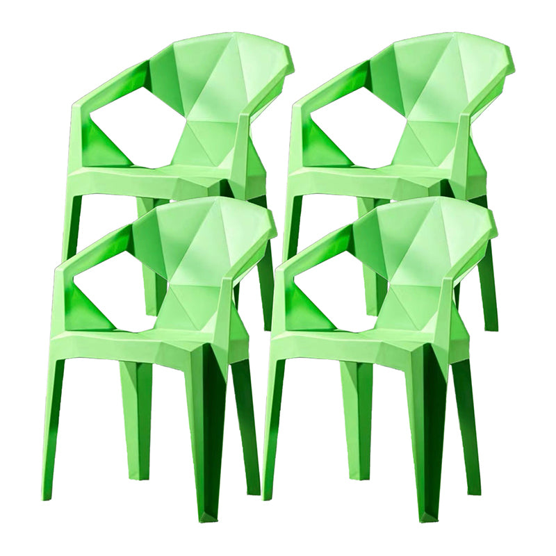 Contemporary Chairs Dining Arm Chair for Kitchen with Plastic Legs