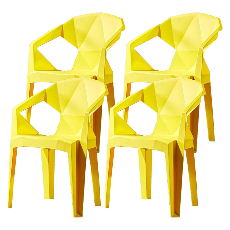 Contemporary Chairs Dining Arm Chair for Kitchen with Plastic Legs