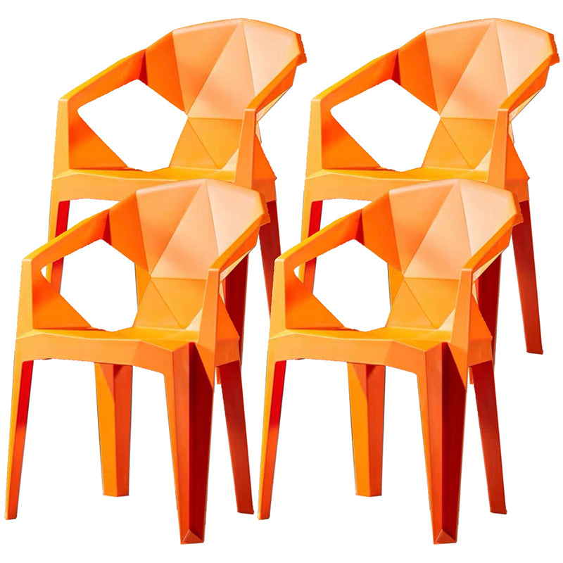 Contemporary Chairs Dining Arm Chair for Kitchen with Plastic Legs