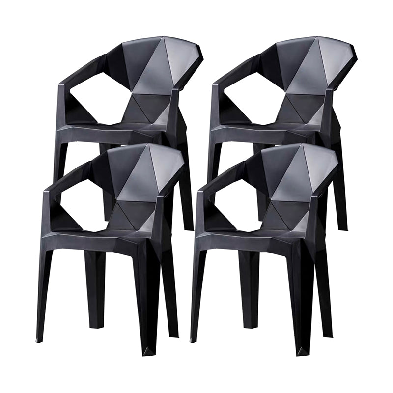 Contemporary Chairs Dining Arm Chair for Kitchen with Plastic Legs