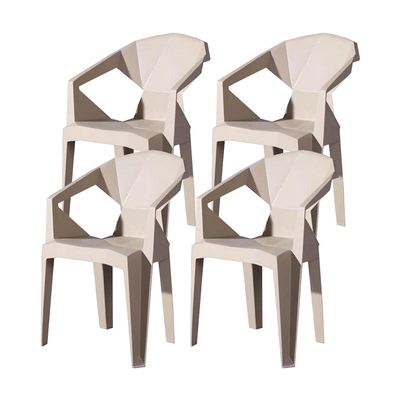 Contemporary Chairs Dining Arm Chair for Kitchen with Plastic Legs