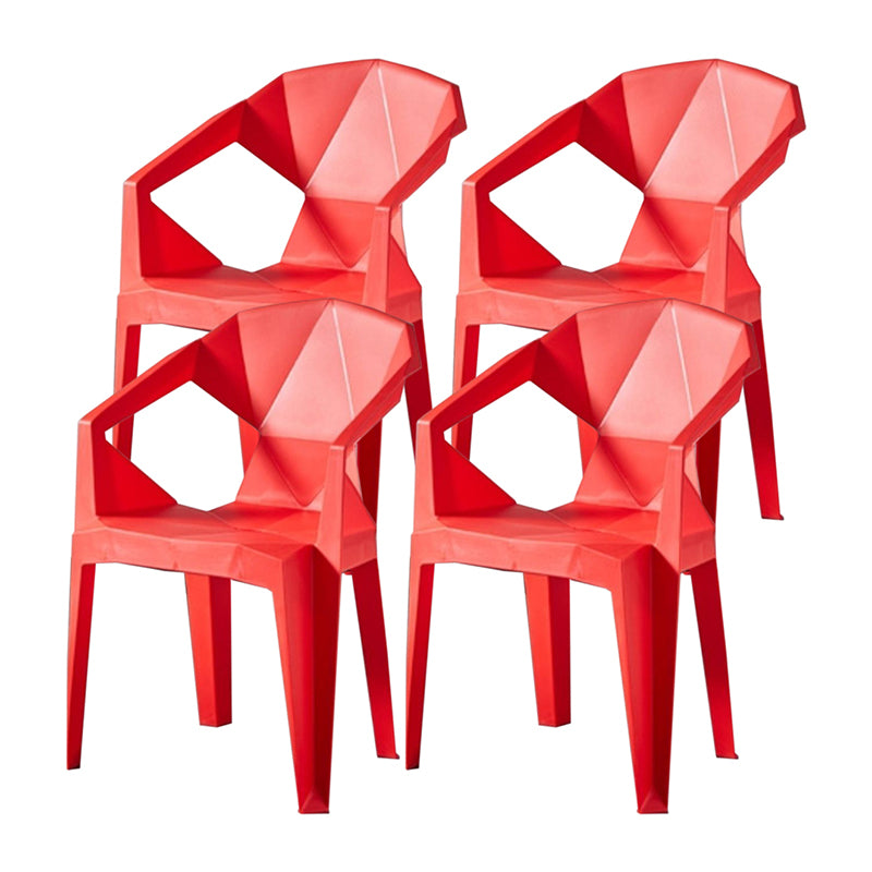 Contemporary Chairs Dining Arm Chair for Kitchen with Plastic Legs