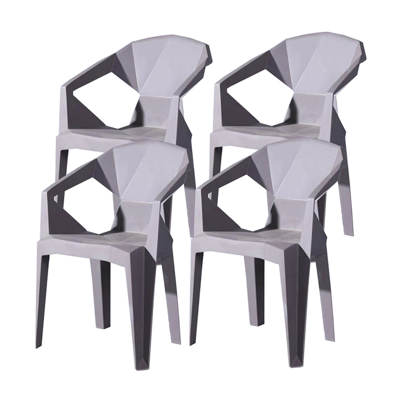 Contemporary Chairs Dining Arm Chair for Kitchen with Plastic Legs