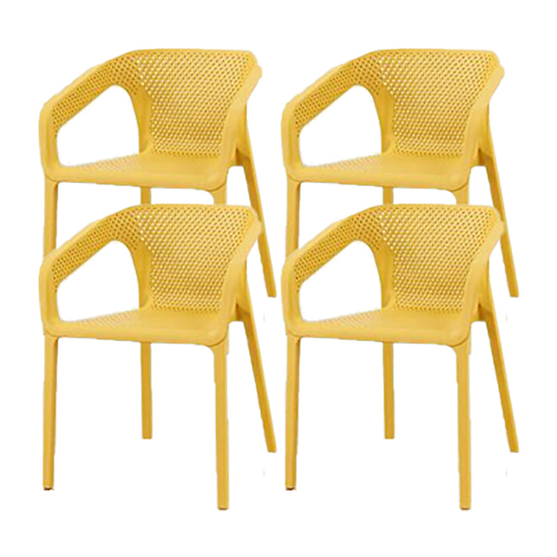 Nordic Chairs Dining Arm Chair for Kitchen with Plastic Legs