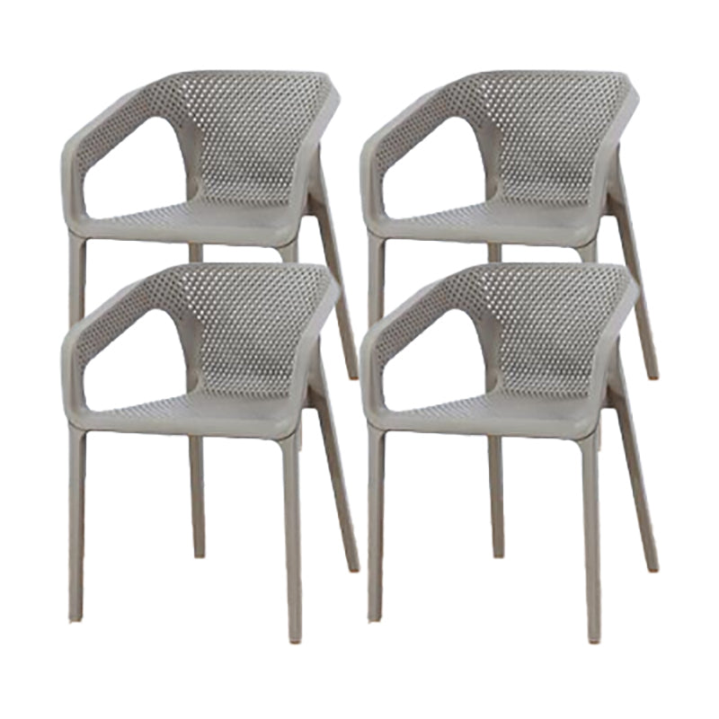 Nordic Chairs Dining Arm Chair for Kitchen with Plastic Legs