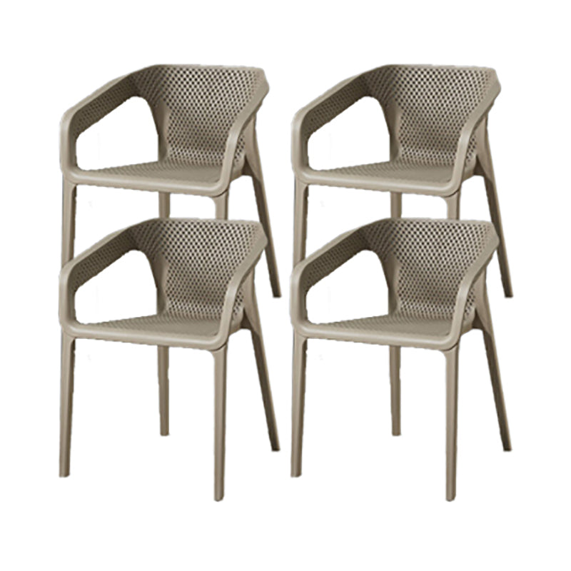 Nordic Chairs Dining Arm Chair for Kitchen with Plastic Legs