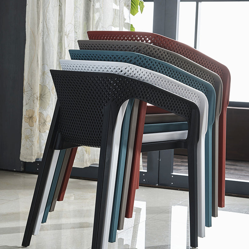 Nordic Chairs Dining Arm Chair for Kitchen with Plastic Legs