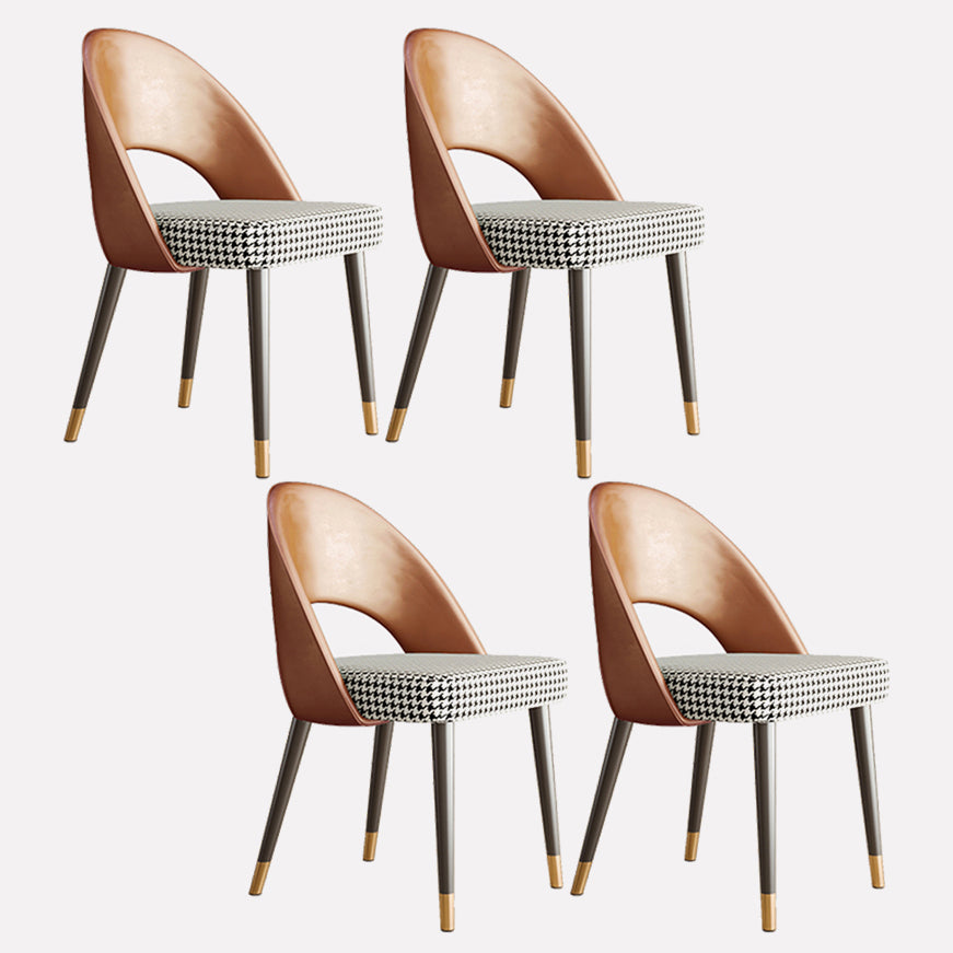 Scandinavian Armless Open Back Chairs for Home Upholstered Side Chair