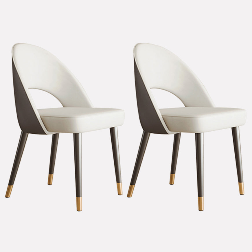 Scandinavian Armless Open Back Chairs for Home Upholstered Side Chair