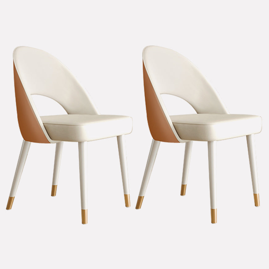 Scandinavian Armless Open Back Chairs for Home Upholstered Side Chair