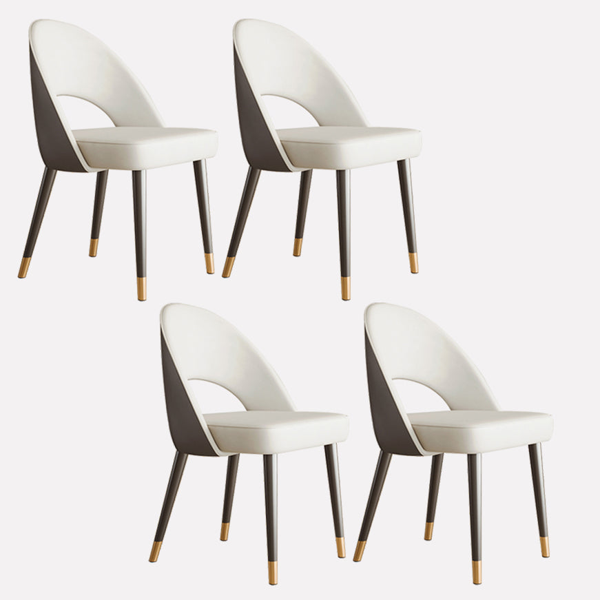 Scandinavian Armless Open Back Chairs for Home Upholstered Side Chair