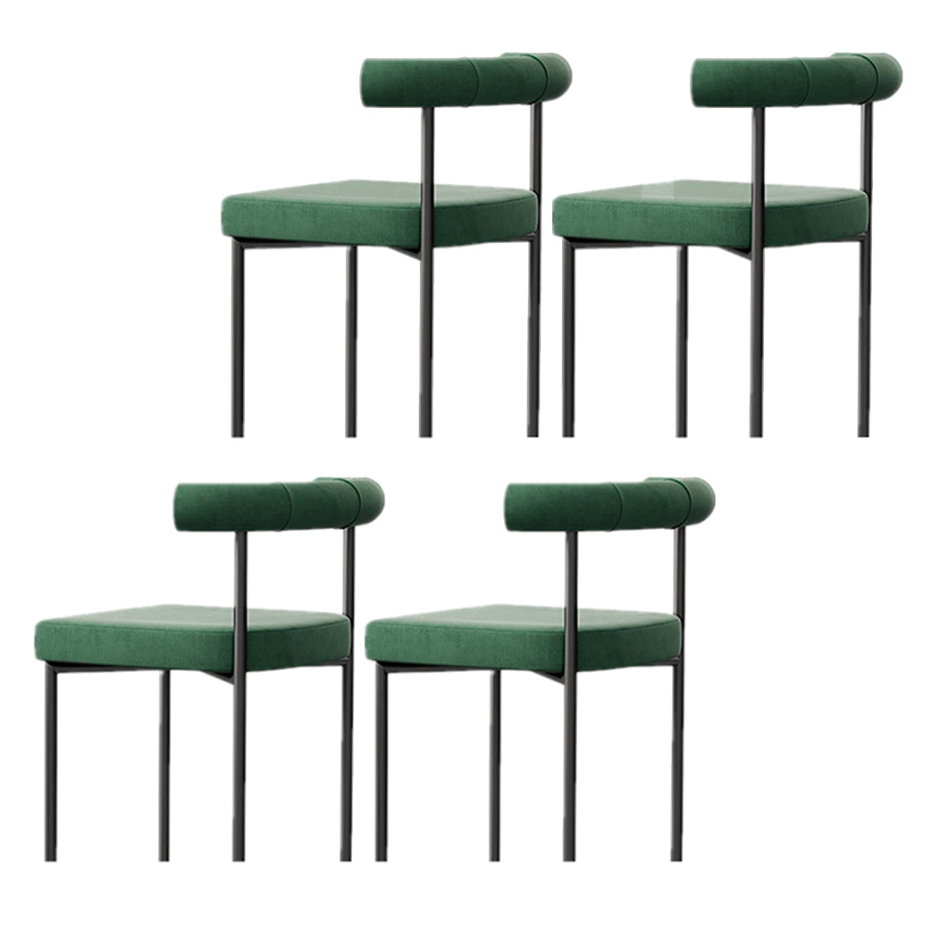 Contemporary Upholstered Armless Dining Chairs Open Back Side Chairs