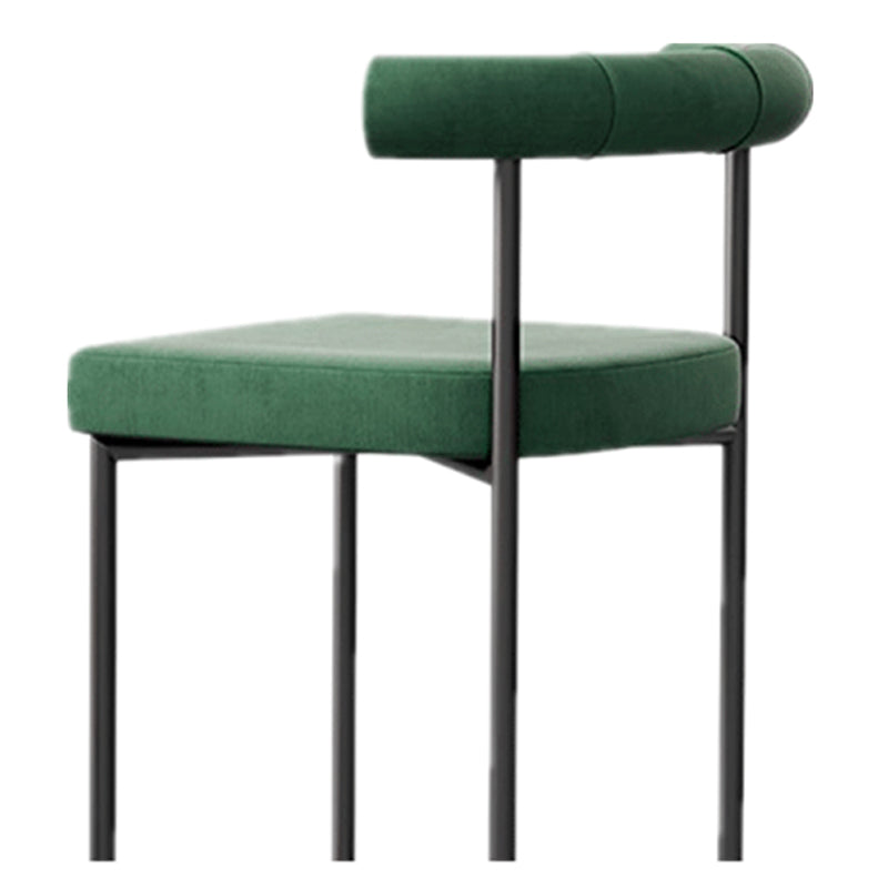 Contemporary Upholstered Armless Dining Chairs Open Back Side Chairs