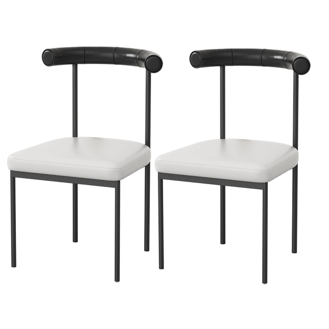 Contemporary Upholstered Armless Dining Chairs Open Back Side Chairs