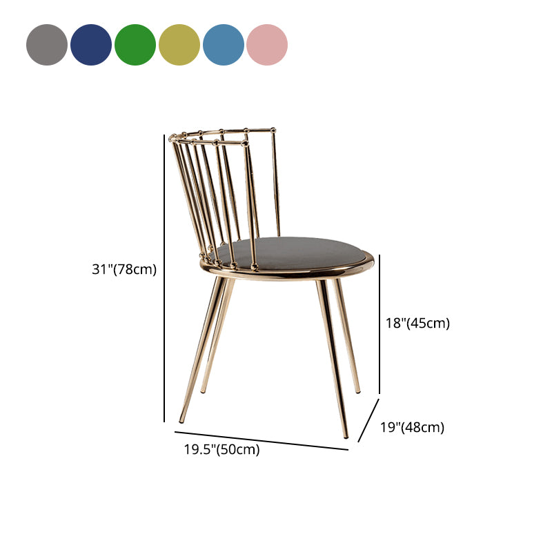 Scandinavian Fabric Dining Chair Windsor Back Side Chair for Home