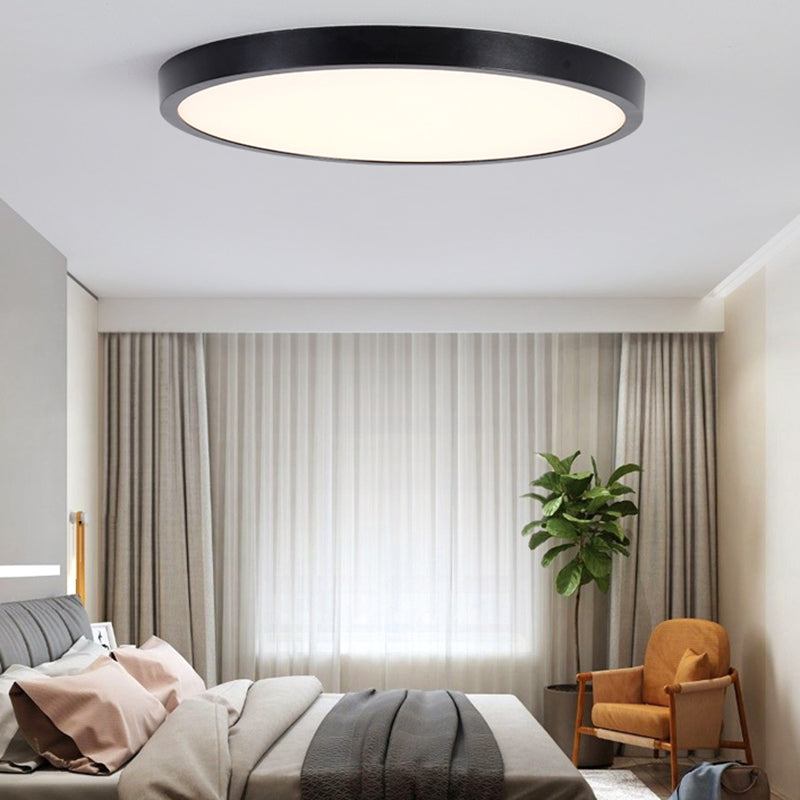 Circle Flush Mount Light Fixture Simple Aluminum LED Flush Ceiling Light Fixture