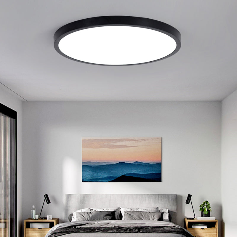 Circle Flush Mount Light Fixture Simple Aluminum LED Flush Ceiling Light Fixture