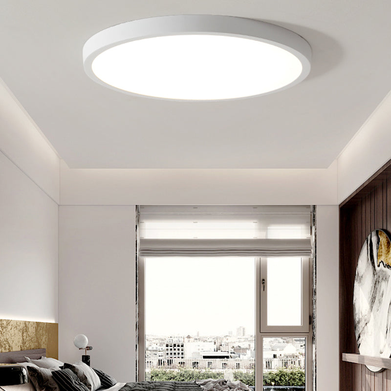 Circle Flush Mount Light Fixture Simple Aluminum LED Flush Ceiling Light Fixture