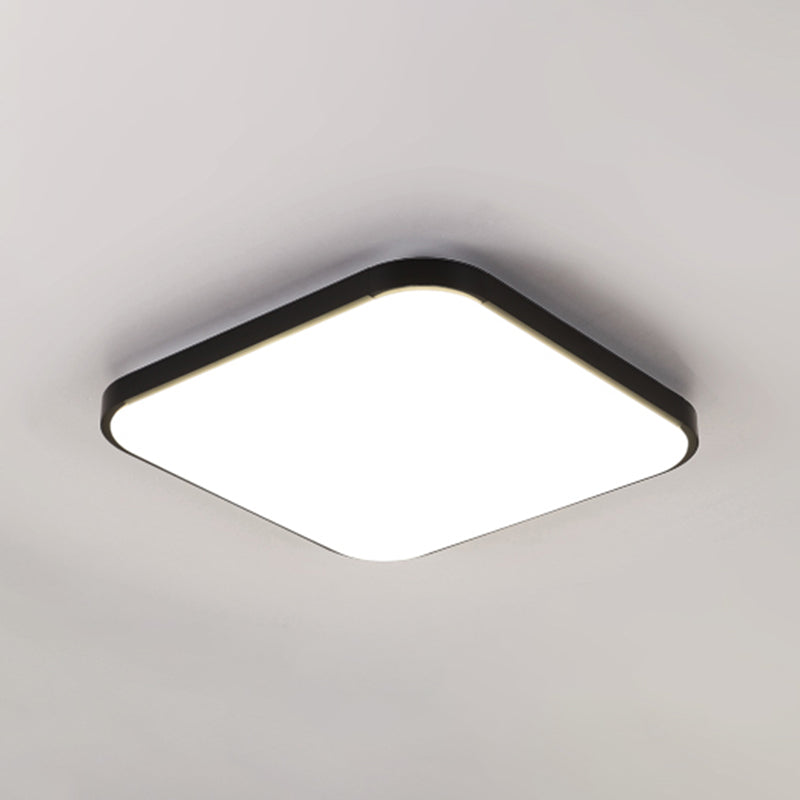 Aluminum Squared Ceiling Flush Mount Light Simple LED Close to Ceiling Lamp