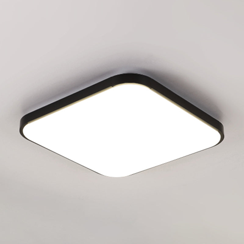 Aluminum Squared Ceiling Flush Mount Light Simple LED Close to Ceiling Lamp