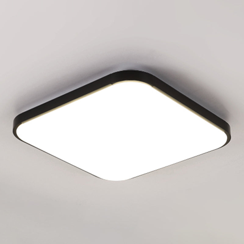 Aluminum Squared Ceiling Flush Mount Light Simple LED Close to Ceiling Lamp