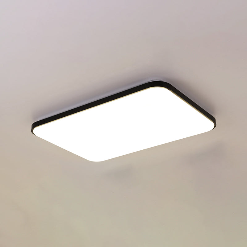 Aluminum Squared Ceiling Flush Mount Light Simple LED Close to Ceiling Lamp