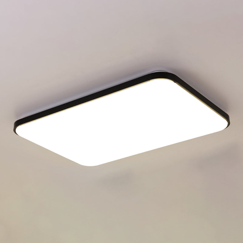 Aluminum Squared Ceiling Flush Mount Light Simple LED Close to Ceiling Lamp