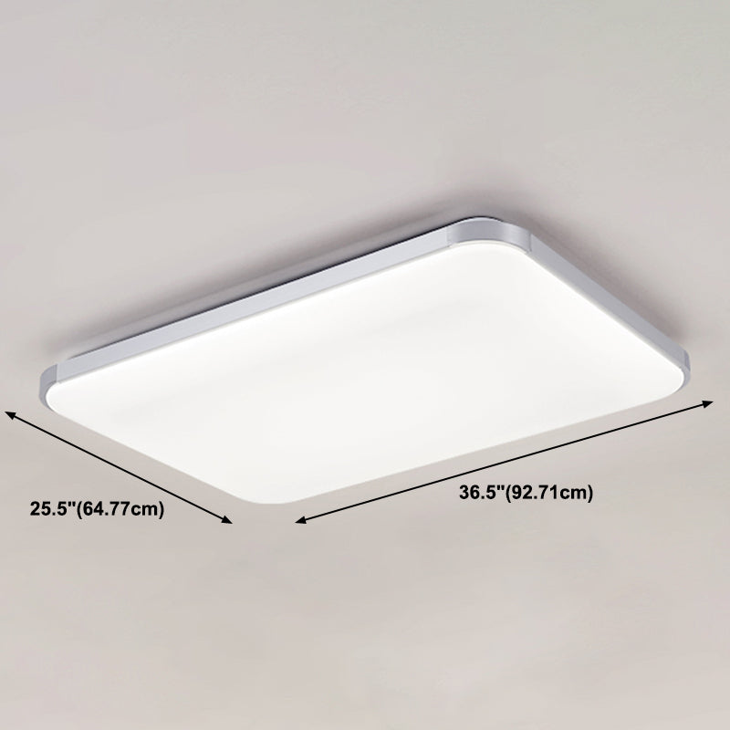 Aluminum Squared Ceiling Flush Mount Light Simple LED Close to Ceiling Lamp