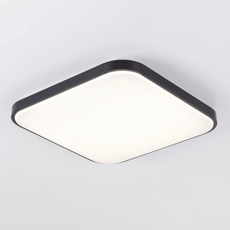 Aluminum Squared Ceiling Flush Mount Light Simple LED Close to Ceiling Lamp