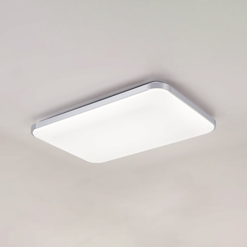 Aluminum Squared Ceiling Flush Mount Light Simple LED Close to Ceiling Lamp