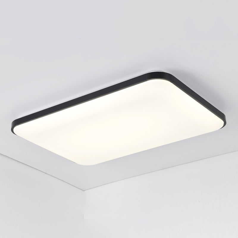 Aluminum Squared Ceiling Flush Mount Light Simple LED Close to Ceiling Lamp