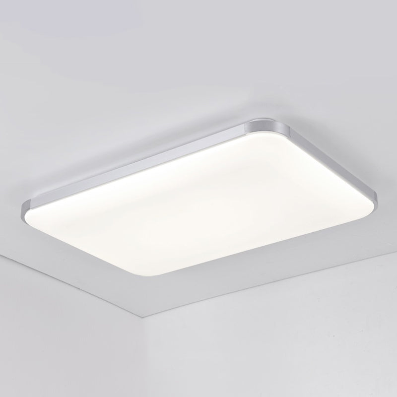 Aluminum Squared Ceiling Flush Mount Light Simple LED Close to Ceiling Lamp