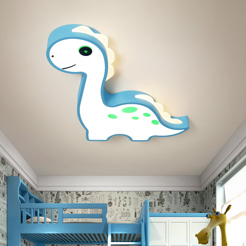 Dinosaur Shape LED Ceiling Lamp Modern Iron 1 Light Flush Mount for Children's Room