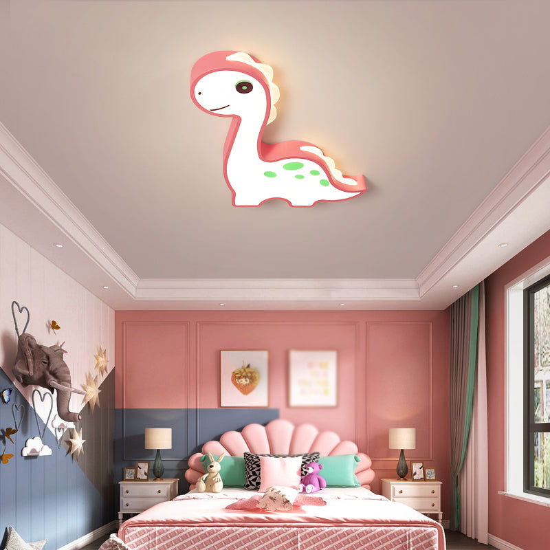 Dinosaur Shape LED Ceiling Lamp Modern Iron 1 Light Flush Mount for Children's Room