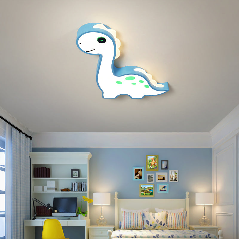 Dinosaur Shape LED Ceiling Lamp Modern Iron 1 Light Flush Mount for Children's Room