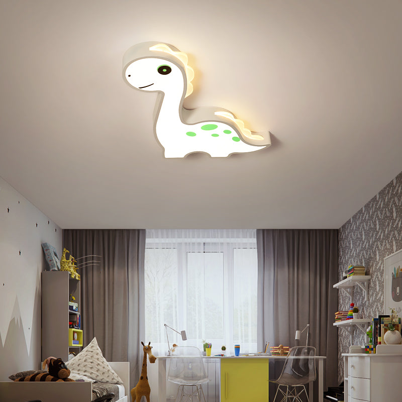 Dinosaur Shape LED Ceiling Lamp Modern Iron 1 Light Flush Mount for Children's Room