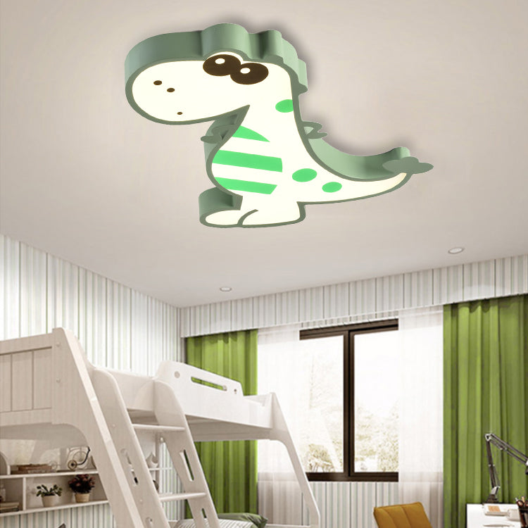 Dinosaur Shape LED Ceiling Lamp Modern Iron 1 Light Flush Mount for Bedroom