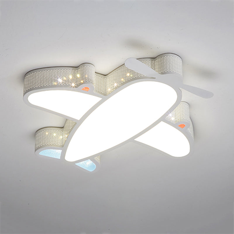 Plane Shape LED Ceiling Lamp Modern Iron 1 Light Flush Mount for Children's Room