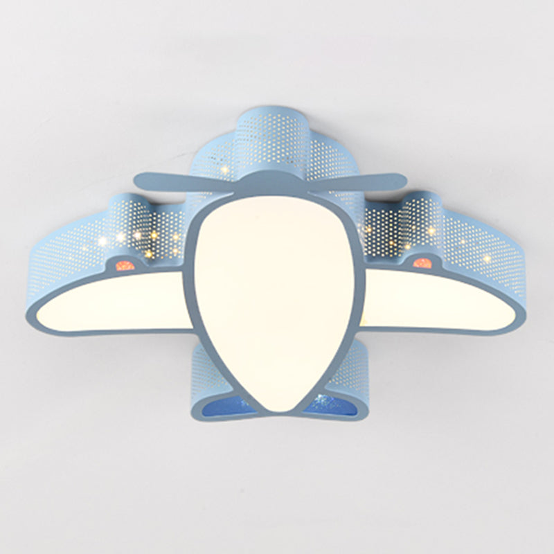 Plane Shape LED Ceiling Lamp Modern Iron 1 Light Flush Mount for Children's Room