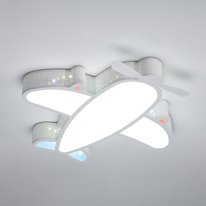 Plane Shape LED Ceiling Lamp Modern Iron 1 Light Flush Mount for Children's Room