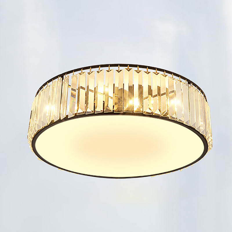 Geometrical Ceiling Flush Mount Light Simplicity Crystal Bedroom Ceiling Lamp