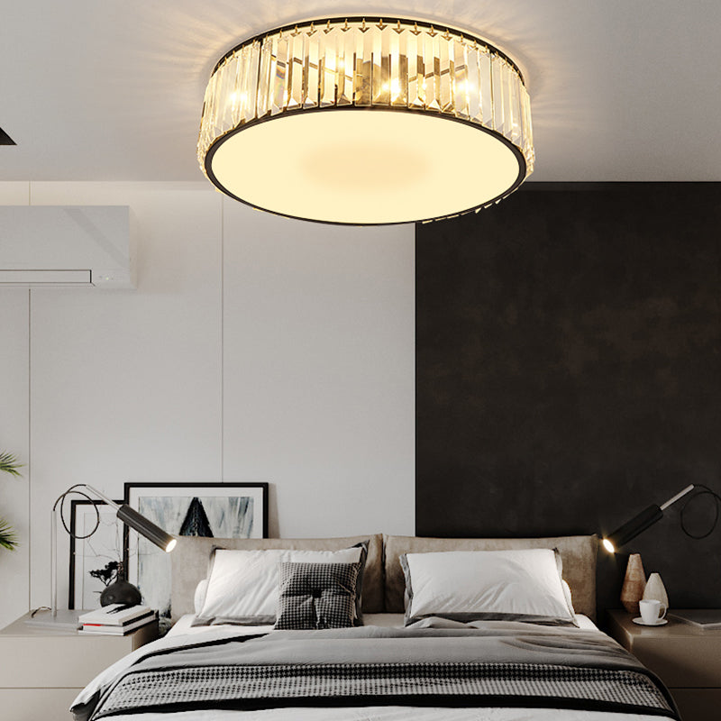 Geometrical Ceiling Flush Mount Light Simplicity Crystal Bedroom Ceiling Lamp