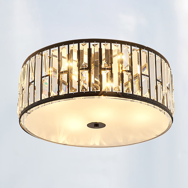 Geometrical Ceiling Flush Mount Light Simplicity Crystal Bedroom Ceiling Lamp