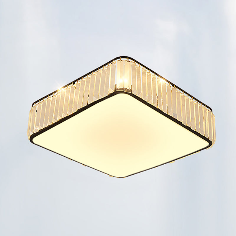 Geometrical Ceiling Flush Mount Light Simplicity Crystal Bedroom Ceiling Lamp