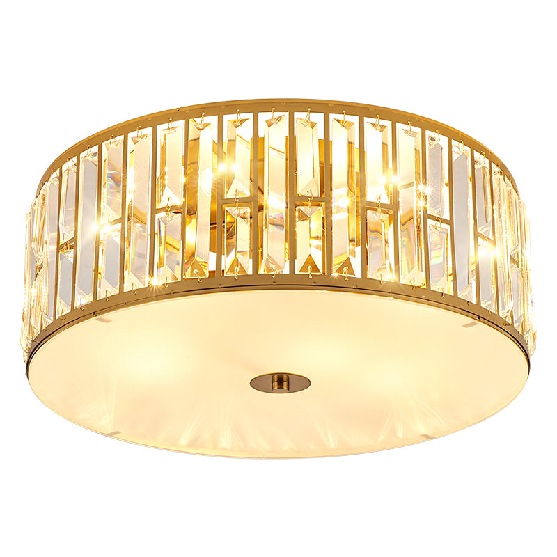 Geometrical Ceiling Flush Mount Light Simplicity Crystal Bedroom Ceiling Lamp