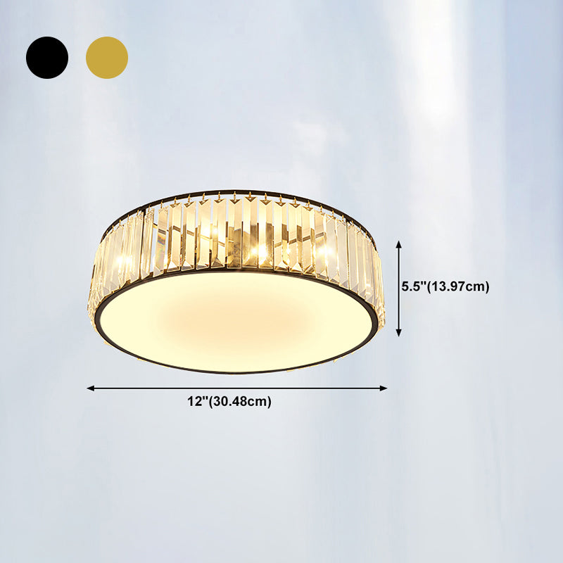 Geometrical Ceiling Flush Mount Light Simplicity Crystal Bedroom Ceiling Lamp